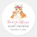 Search for cat thank you stickers Baby shower