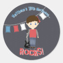 Search for rock star birthday party stickers Boy