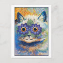 Search for vintage cat art postcards Flower
