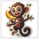 Search for cartoon monkey stickers Jungle animals