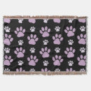 Search for purple dog blankets Cat paws