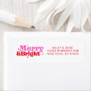Search for bright pink return address labels Colorful