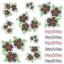 Search for happy birthday red and black stickers Flowers