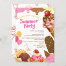 Search for ice cream party invitations Girls summer party