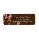 Search for pink and brown return address labels Retro