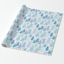 Search for blue teal wrapping paper Christmas trees