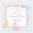 Search for turning three stickers For kids