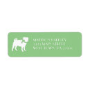 Search for pug return address labels Silhouette