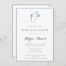 Search for monogram rehearsal dinner invitations Elegant