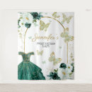 Search for emerald green and gold backdrops For her