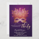 Search for purple masquerade birthday invitations Carnival