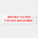 Search for old man bumper stickers Grumpy