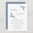 Search for vine wedding invitations Dusty blue