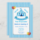 Search for big top circus tent invitations Blue