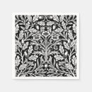 Search for black and white floral napkins Damask