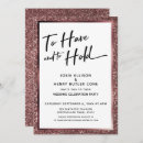 Search for rose gold glitter invitations Typography