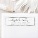 Search for signature return address labels Black and white