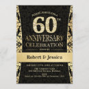 Search for golden wedding anniversary invitations Gold black