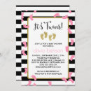 Search for pink and black baby shower invitations Chic