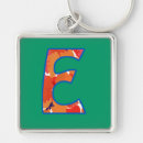 Search for alphabet e key rings Floral