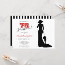 Search for elegant 75th birthday invitations Red