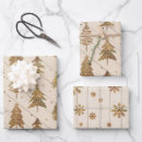 Search for gold snowflake wrapping paper Rustic