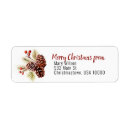 Search for pine and berries return address labels Simple