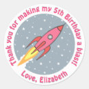 Search for kids birthday party invitations stickers Pink