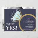Search for diamond ring invitations She said yes