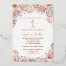Search for rose gold 1st birthday invitations Bohemian