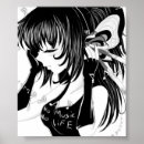 Search for black anime girl posters Black and white
