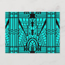 Search for black and turquoise postcards Geometric