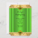 Search for lime green gold party invitations Damask