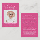 Search for in loving memory business cards Poem