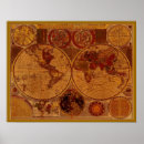 Search for old world maps posters Vintage