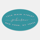Search for black and white address stickers Simple typography