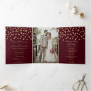 Search for burgundy and gold wedding programmes Modern