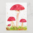 Search for red mushrooms postcards Forest