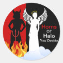 Search for devil and angels stickers Halo