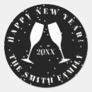 Search for new year 2022 stickers Black and white