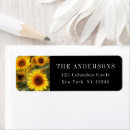Search for sunflowers return address labels Typography