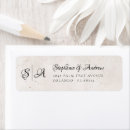 Search for monogram return address labels weddings Elegant typography