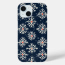 Search for snowflakes pattern iphone cases Blue