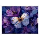 Search for purple butterfly posters Blue