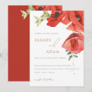 Search for red poppies wedding invitations Summer