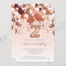 Search for rose gold balloons invitations Girly