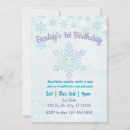Search for snowflake birthday invitations Ice