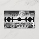Search for razor blade business cards Barber