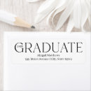 Search for college graduate return address labels College graduation party