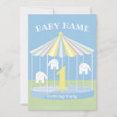 Search for carousel 1st birthday invitations For kids